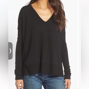 Rag and Bone Black Double Vee Long Sleeve